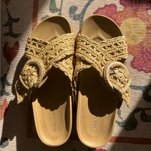 Marc Fisher Women's Braided Gold Sandals